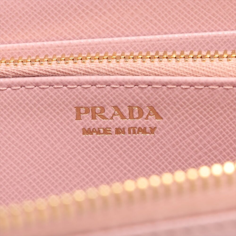 SOLD OUT Prada Saffiano Metal 1ML506 Leather Round-Zip-Wallet Pink - Picture 9 of 9